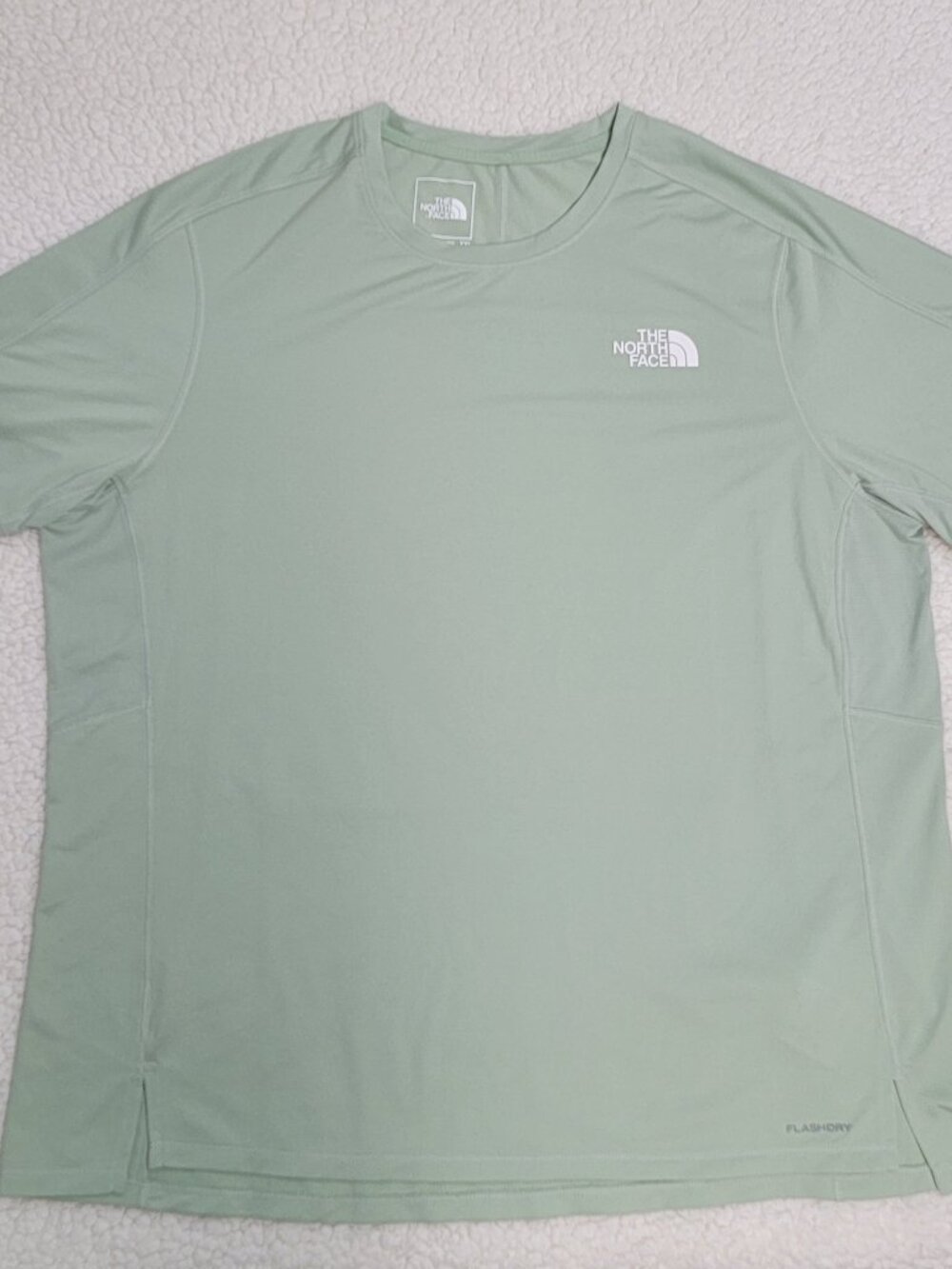The North Face Men's FlashDry Light Green Short Sleeve Athletic T-Shirt Size XXL
